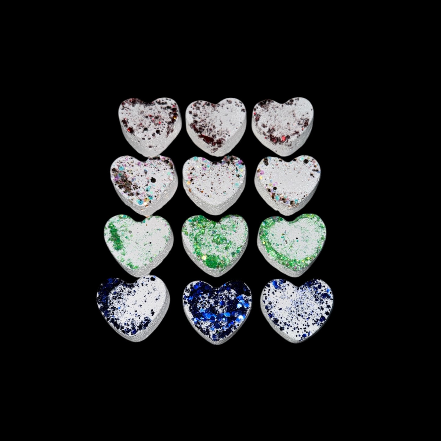 Twelve (12) Mini Hearts