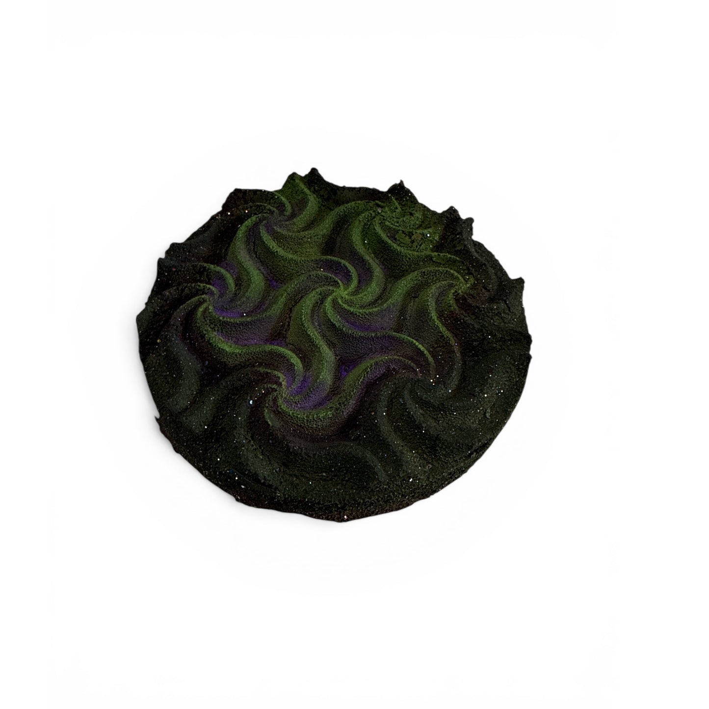 One (1) Black and Purple Multi Spiral