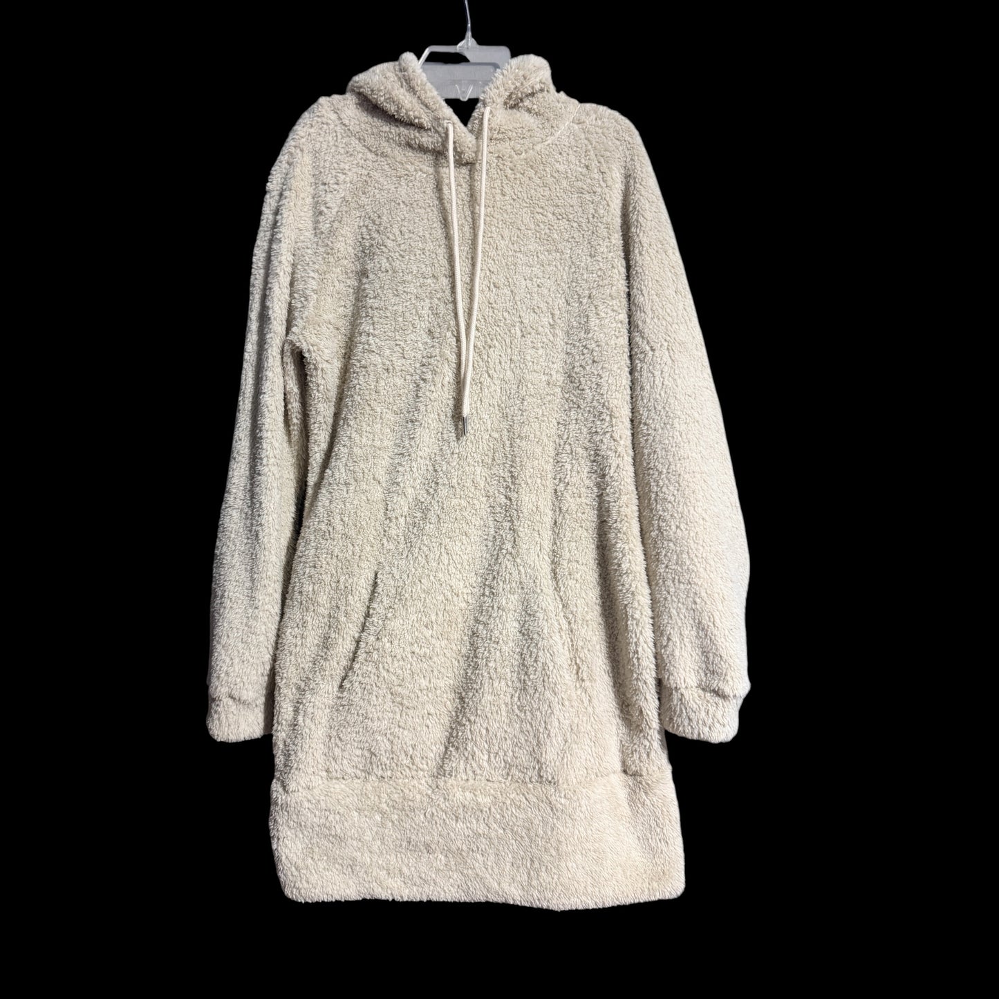 Tan Fuzzy Sweater Dress W/Hood (Large)