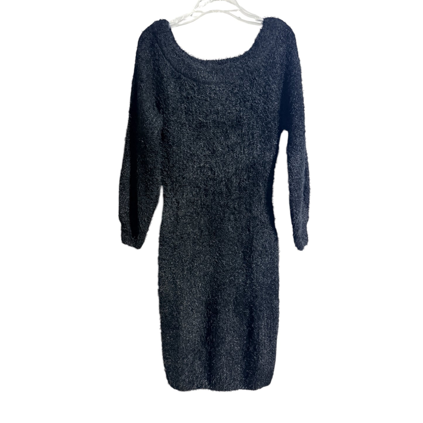 Black Fuzzy Sweater Dress (Large)