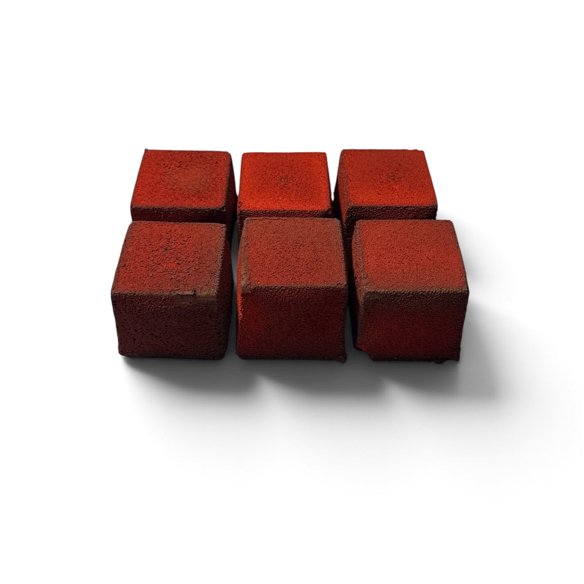 Six (6) Red Cubes