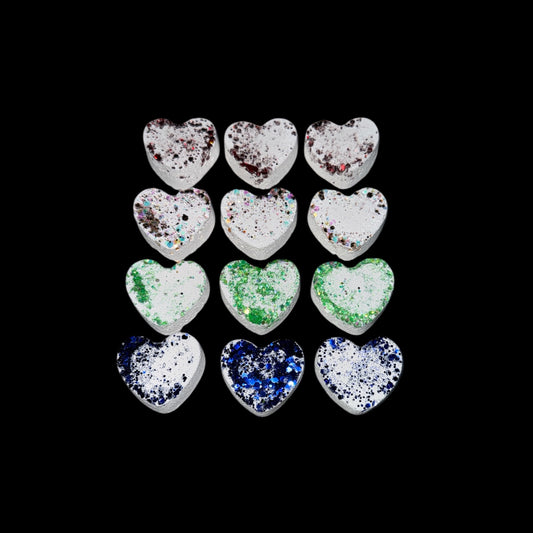 Twelve (12) Mini Hearts