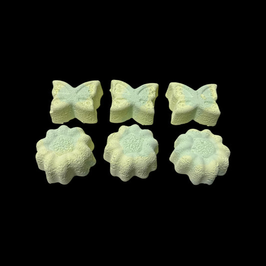 Six (6) Butterflies and Flowers