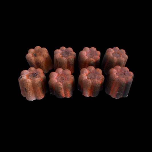 Eight (8) Purple Flower Cylinders