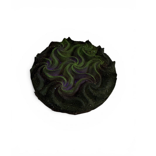 One (1) Black and Purple Multi Spiral