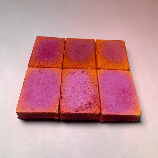Six (6) Pink and Orange Thin Rectangles
