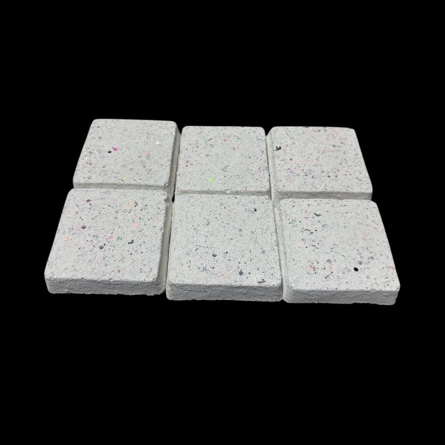 Six (6) Mass Glitter Thin Squares