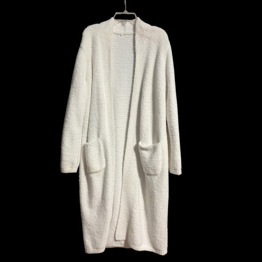Fluffy White Long Cardigan (Large)