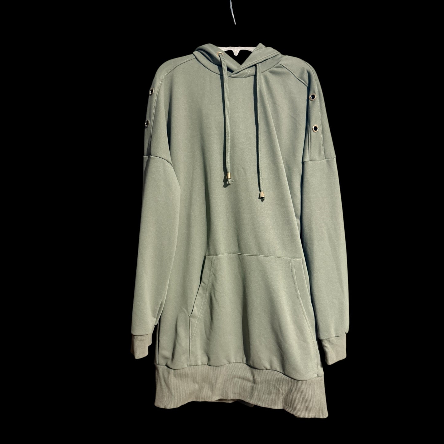 Olive Green Sweater Dress w/Hood (Large)