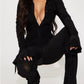 Tags On - Ruched Black Jumper (Large)