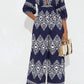 Tags On - Deep V-Neck Blue and White Jumper (Large)