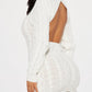 Open Back Sweater Dress (Large)