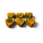 Six (6) Yellow and Green Hearts