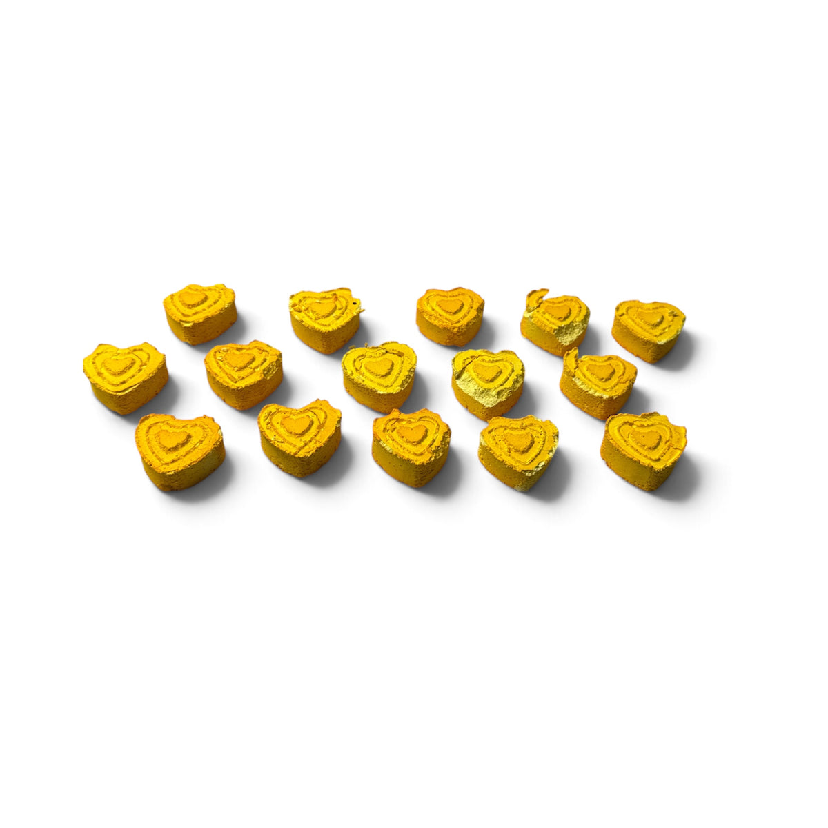 15 Mini Yellow Hearts