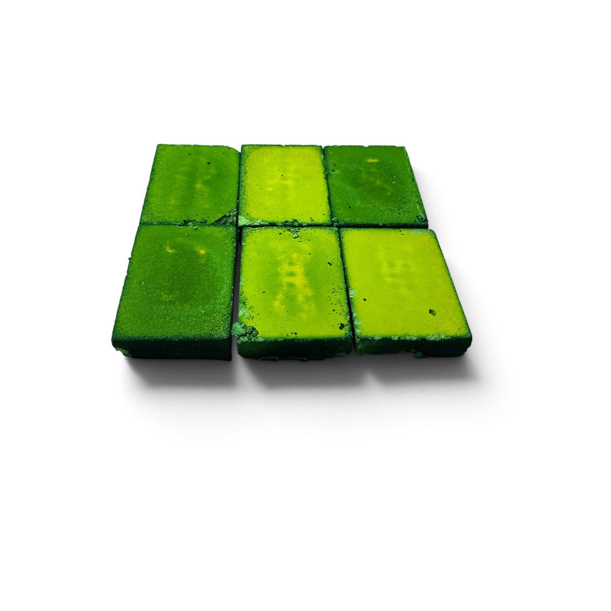 Six (6) Thin Green Rectangles