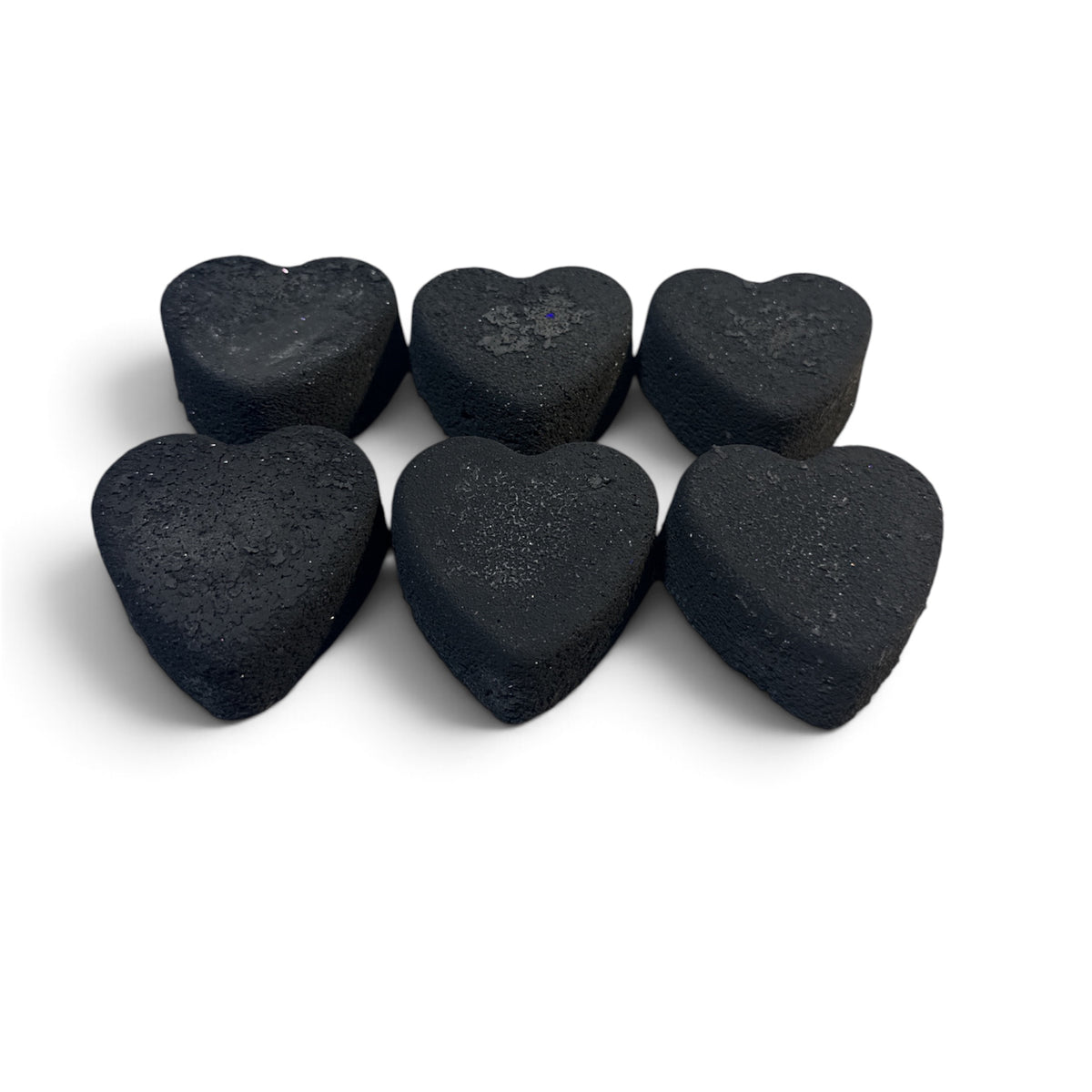 Six (6) Black Hearts