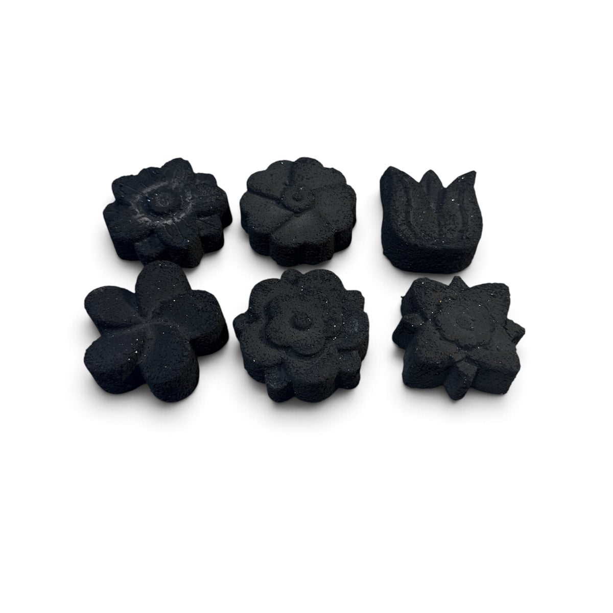 Six (6) Black Flowers